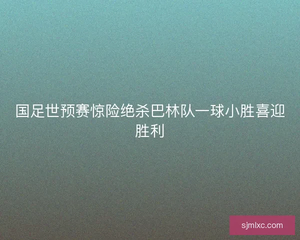 国足世预赛惊险绝杀巴林队一球小胜喜迎胜利 国足世预赛惊险绝杀巴林队一球小胜喜迎胜利